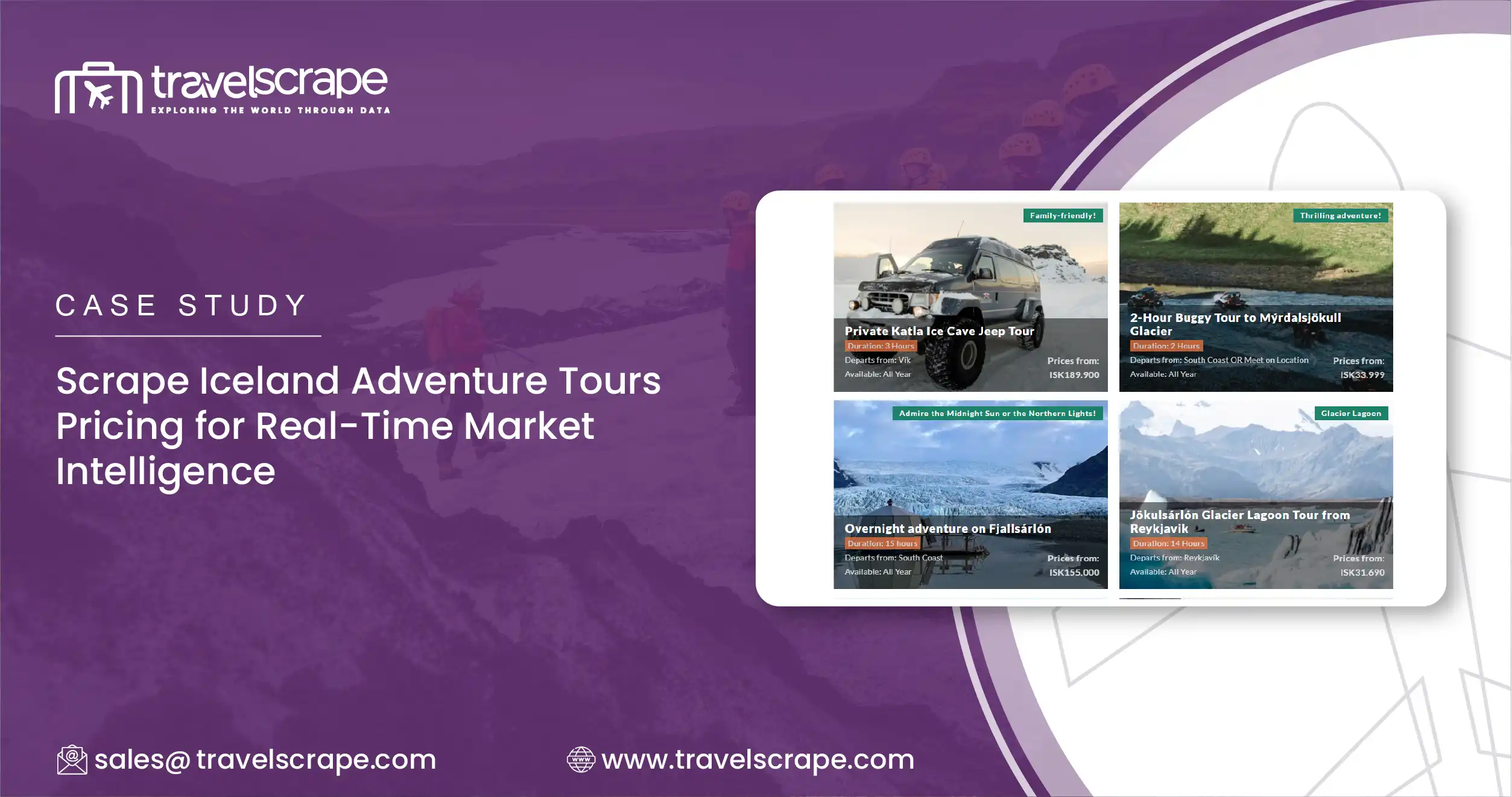 Scrape Iceland Adventure Tours Pricing Data in Real Time